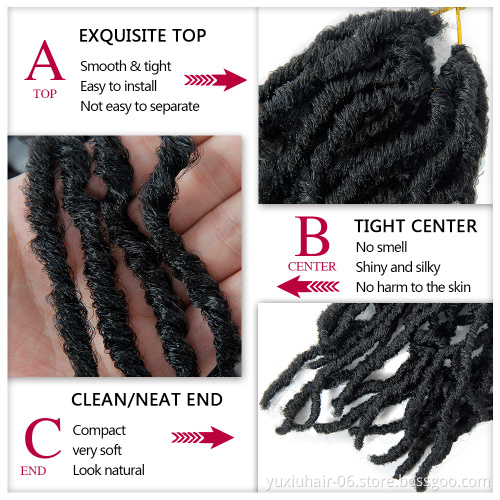 Synthetic Braiding Hair Natural Curly Dreadlocks Crochet Braid Hair Crochet Braids Hair Extensions